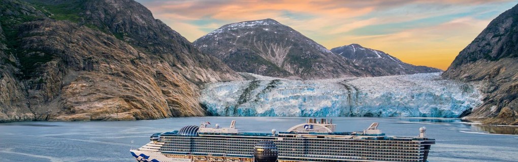 Princess Cruises Star Princess sailing past an Alaska glacier representing top host agency preferred cruise partnerships